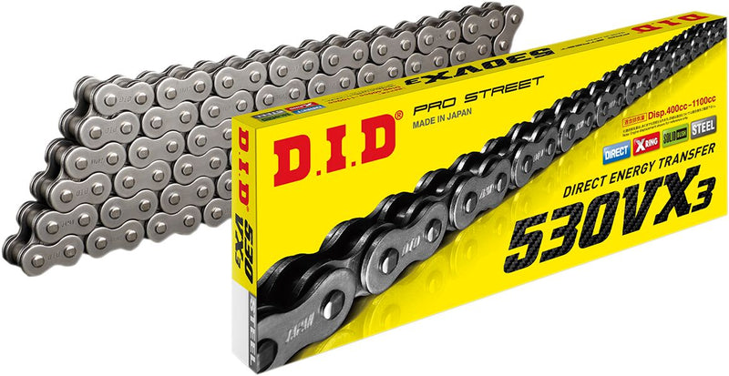 DID VX Series Drive Chain - 530 - 118 Links - Natural