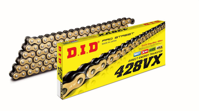DID VX Series Drive Chain - 428 - 124 Links - Gold,  Steel
