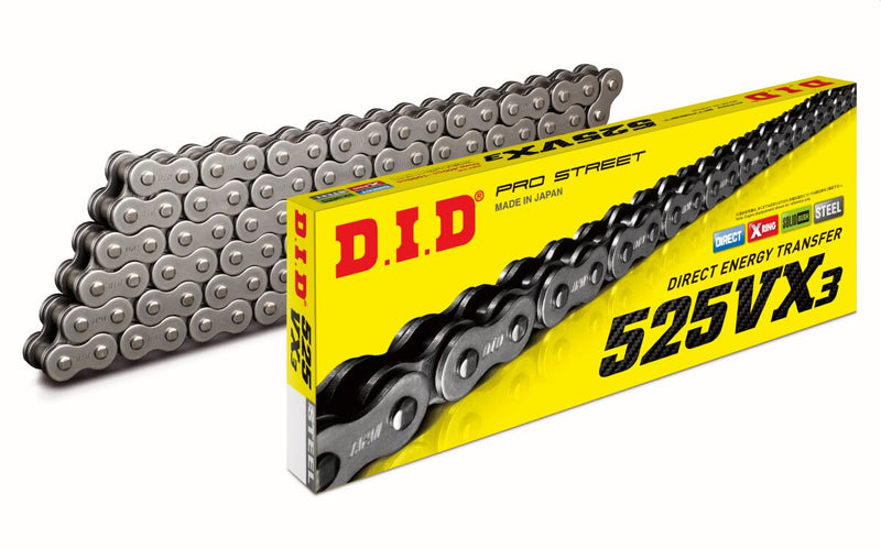 DID VX Series Drive Chain - 525 - 118 Links - Steel