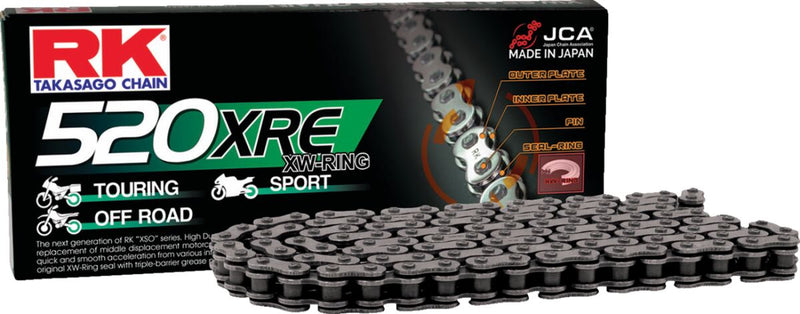 RK XRE Series Drive Chain - 520 - 124 Links - Steel