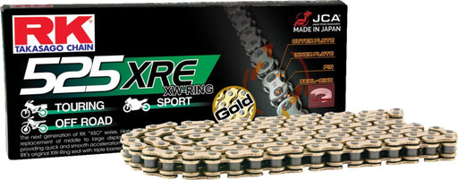 RK XRE Series Drive Chain - 525 - 116 Links - Gold