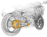 Regina 525 ZRP Chain And Sprocket Kit - ZRP Series, Gold - 104 Links