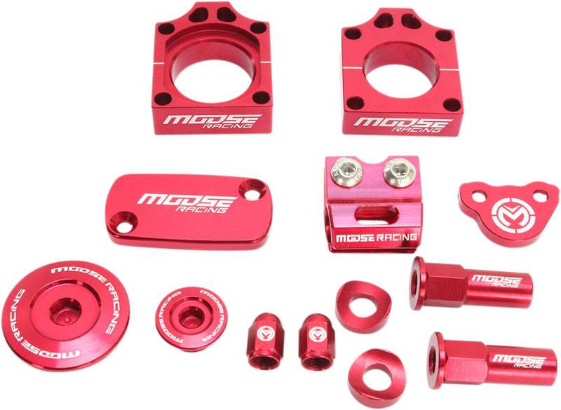Moose Offroad Hard-parts Bling Pack Kit - Anodised, Red - M57-1004R