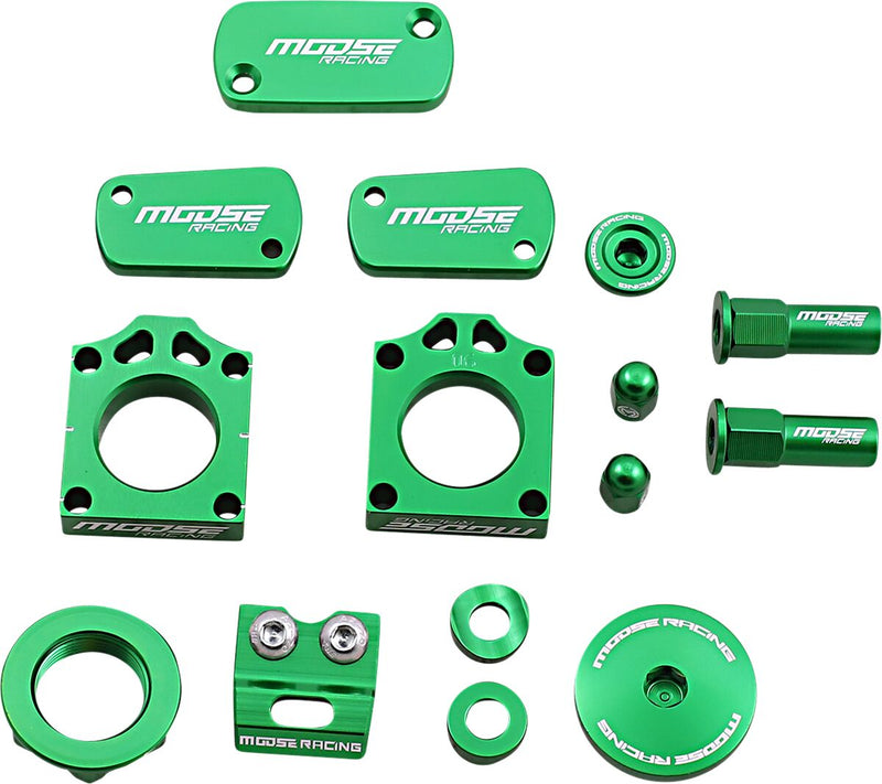 Moose Offroad Hard-parts Bling Pack Kit - Anodised, Green - M57-2004GN