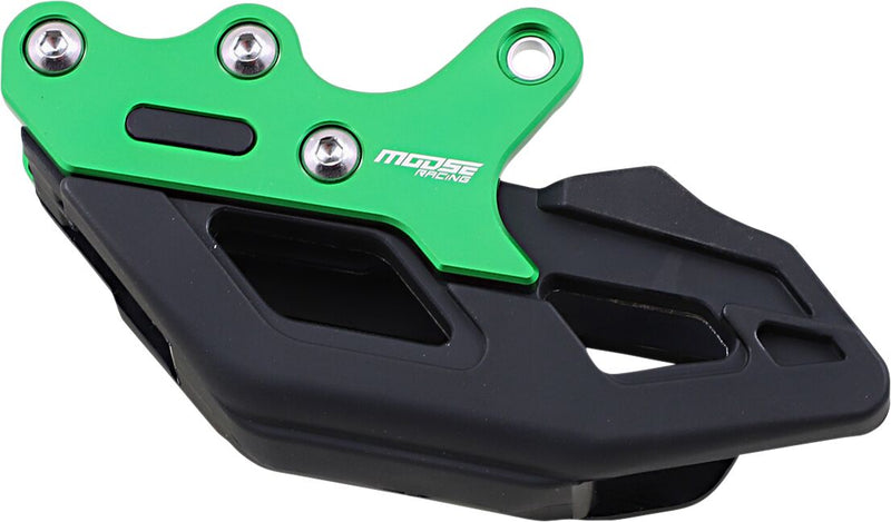 Moose Offroad Hard-parts MR-1 Colored AL Chain Guide - Anodised, Black, Green, Drive Chain - G32-2302BGN