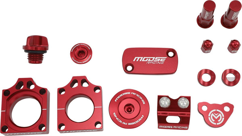 Moose Offroad Hard-parts Bling Pack Kit - Anodised, Red - M57-1006R