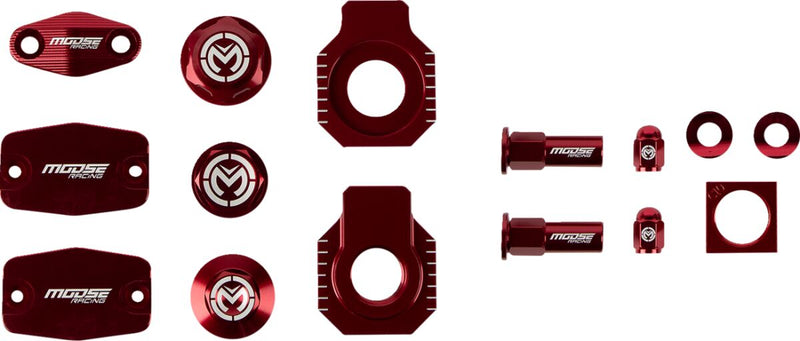 Moose Offroad Hard-parts Bling Pack Kit - Anodised, Red - M57-5026R