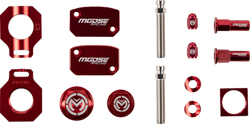 Moose Offroad Hard-parts Bling Pack Kit - Anodised, Red - M57-5019R