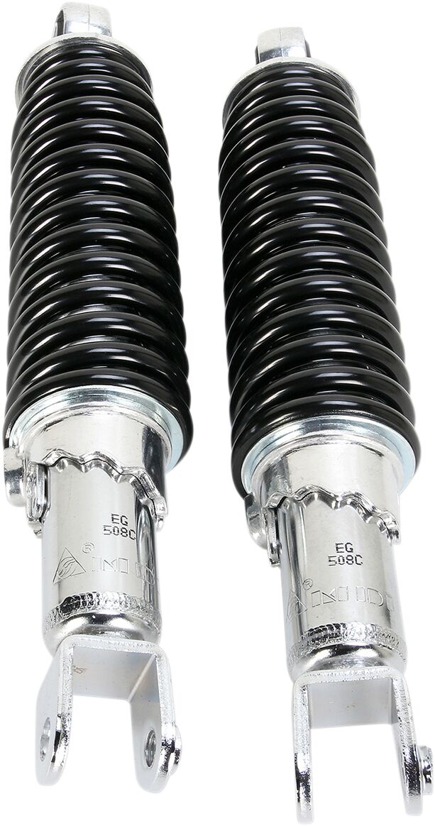 EMGO Custom Shorty Shocks - Black,  Chrome - Coilover Monotube Clevis Lower Mounting - 17-05696
