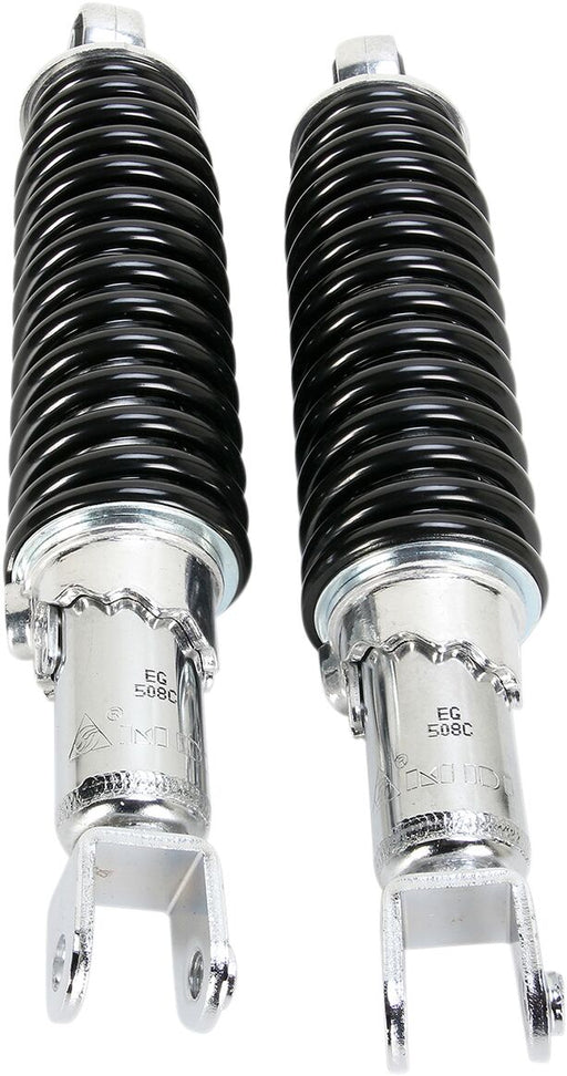 EMGO Custom Shorty Shocks - Black,  Chrome - Coilover Monotube Clevis Lower Mounting - 17-05696