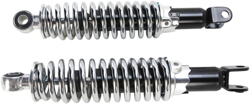 EMGO Custom Shorty Shocks - Black,  Chrome - Coilover Monotube Clevis Lower Mounting - 17-05697
