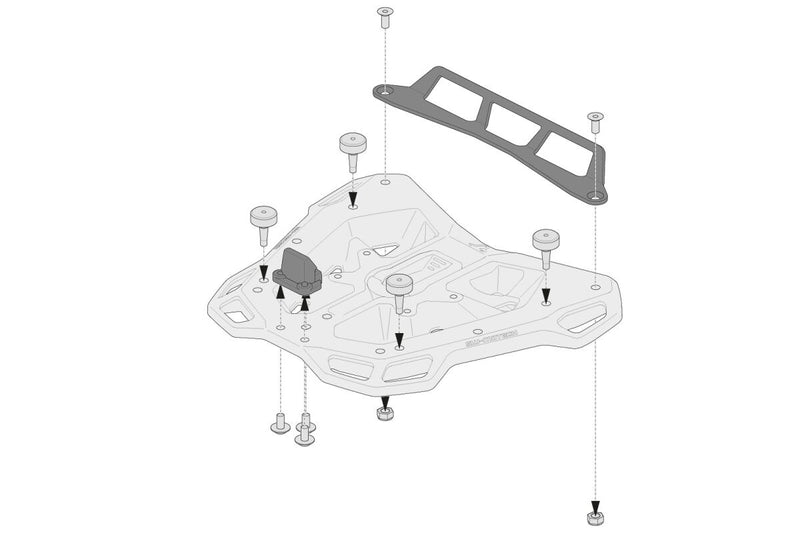 SW-Motech Adapter Kit for Adventure Rack - Black, Luggage Rack