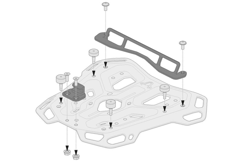 SW-Motech Adapter Kit for Adventure Racks - Black, Luggage - GPT.00.152.35700/B