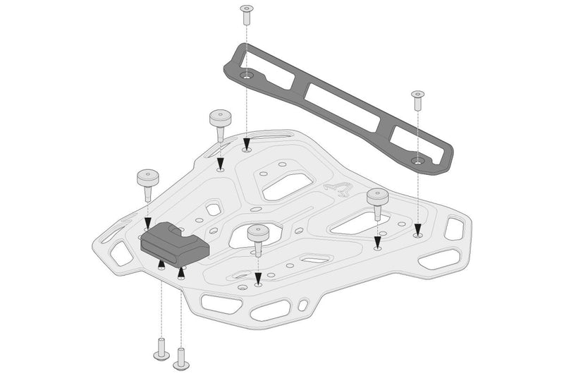 SW-Motech Adapter Kit for Adventure Racks - Black, Luggage - GPT.00.152.35800/B