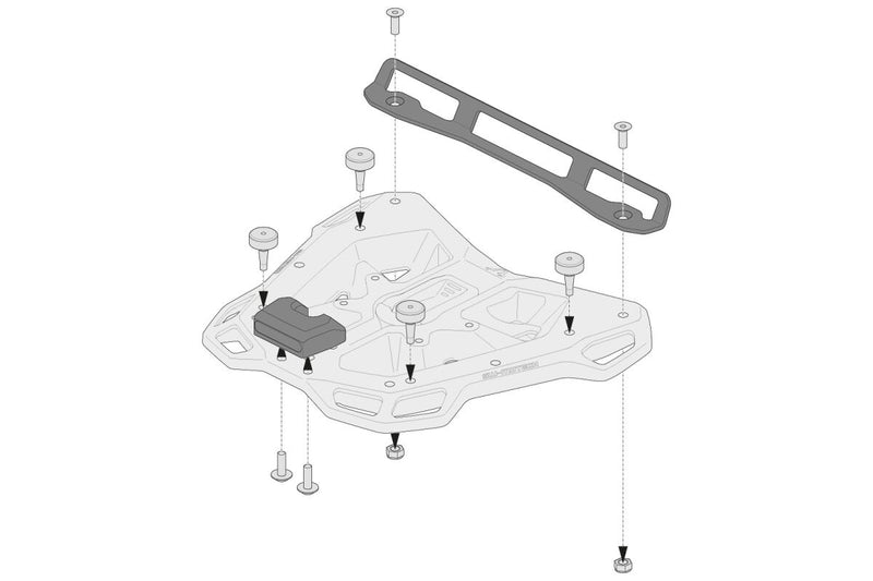 SW-Motech Adapter Kit for Adventure Racks - Black, Luggage - GPT.00.152.35800/B