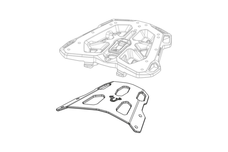 SW-Motech Street Rack - Black, Powder-Coated, Powder-Coated Black, Luggage Rack, Rear, Rear Rack - GPT.01.699.16002/B