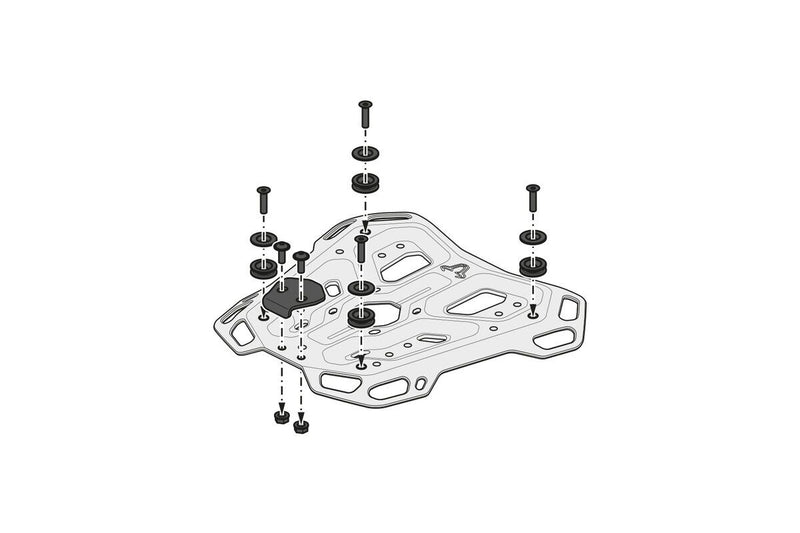 SW-Motech Adventure Rack - Adjustable, Black, Powder-Coated