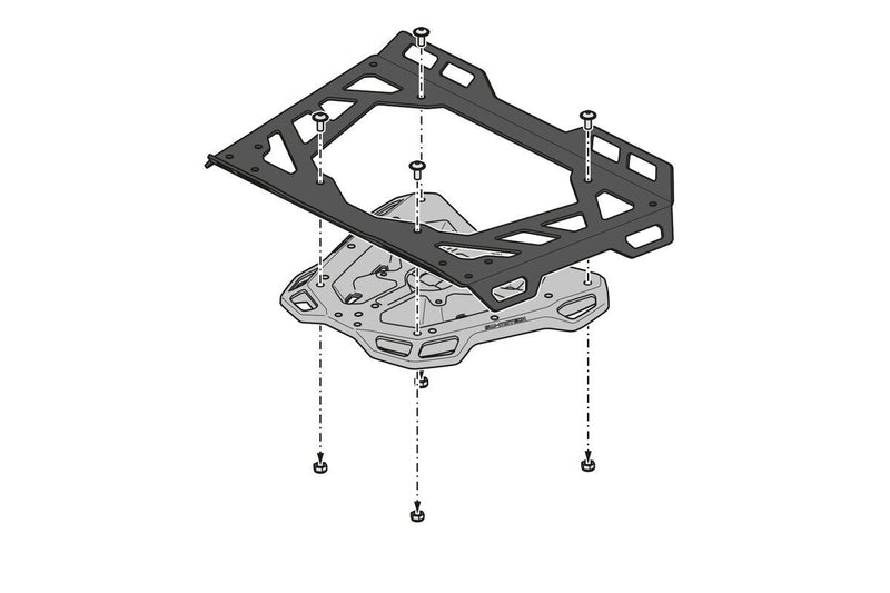 SW-Motech Street Rack - Powder-Coated Black, Luggage Rack