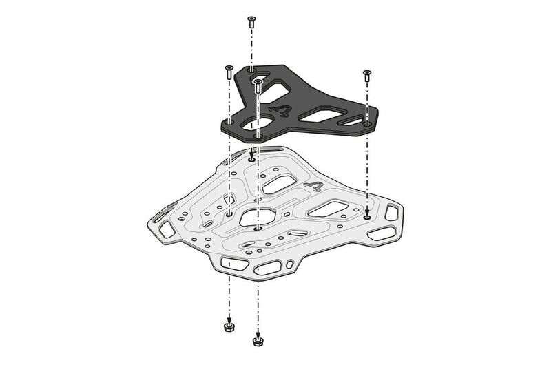 SW-Motech Adventure Rack - Powder-Coated Black, Luggage Rack