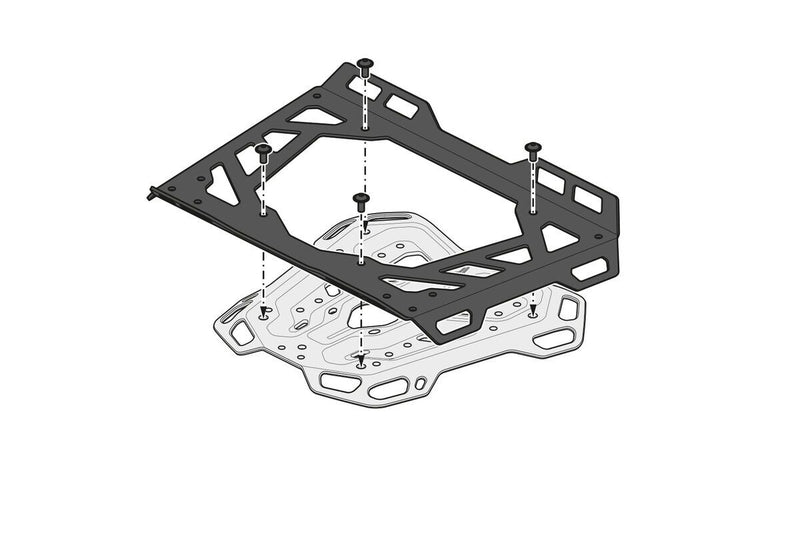 SW-Motech Adventure Rack - Black, Powder-Coated, Luggage, Rear - GPT.08.084.19000/B