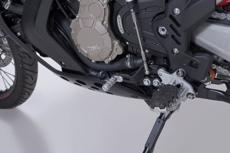 SW-Motech Gear Lever - Black, Silver, Bolt-On - FSC.28.023.10000