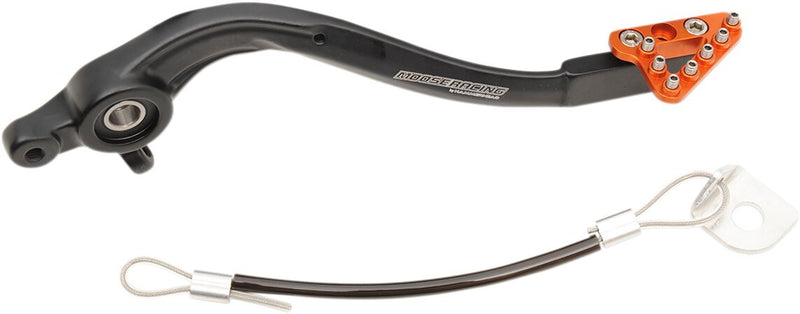 Moose Offroad Hard-parts Brake Pedal - Anodised, Black, Matte, Orange - 82-0566-21-40