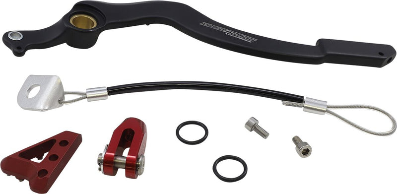 Moose Offroad Hard-parts Brake Pedal - Anodised, Black, Matte, Red - 82-0109-21-11