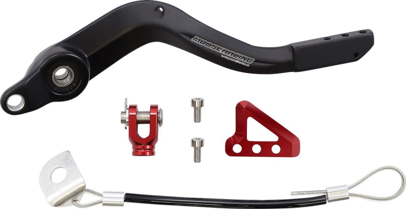 Moose Offroad Hard-parts Brake Pedal - Anodised, Black, Matte, Red - 82-0802-21-10