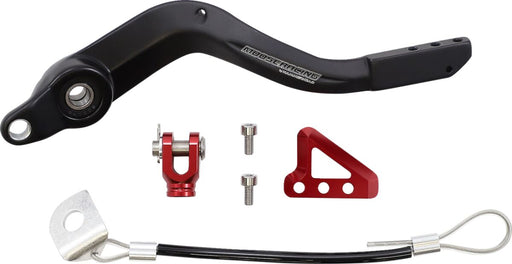 Moose Offroad Hard-parts Brake Pedal - Anodised, Black, Matte, Red - 82-0802-21-10