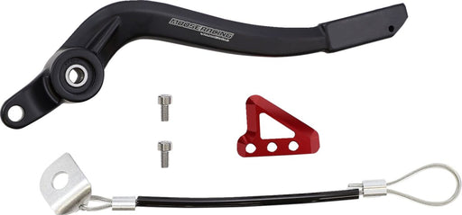 Moose Offroad Hard-parts Brake Pedal - Anodised, Black, Matte, Red - 82-0606-21-10