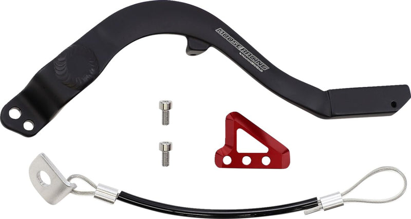 Moose Offroad Hard-parts Brake Pedal - Anodised, Black, Matte, Red - 82-0111-21-11