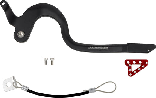 Moose Offroad Hard-parts Brake Pedal - Anodised, Black, Matte, Red - 82-0112-21-11