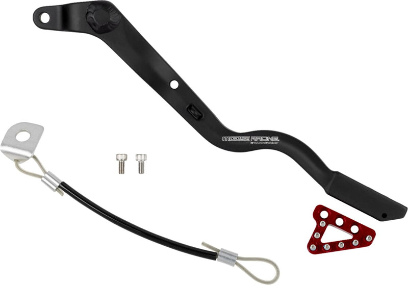 Moose Offroad Hard-parts Brake Pedal - Anodised, Black, Matte, Red - 82-0114-21-10