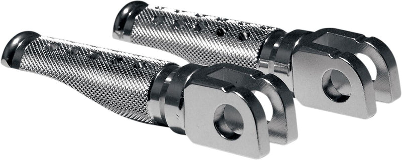 EMGO Slash-Cut Style Foot Pegs - Silver - Fixed - 50-11231A