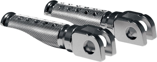 EMGO Slash-Cut Style Foot Pegs - Silver - Fixed - 50-11231A
