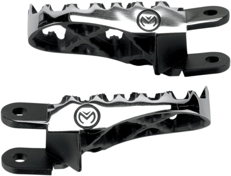 Moose Offroad Hard-parts Hybrid Foot Pegs - Front, Left, Right, Anodised, Black, Silver - STXR-5