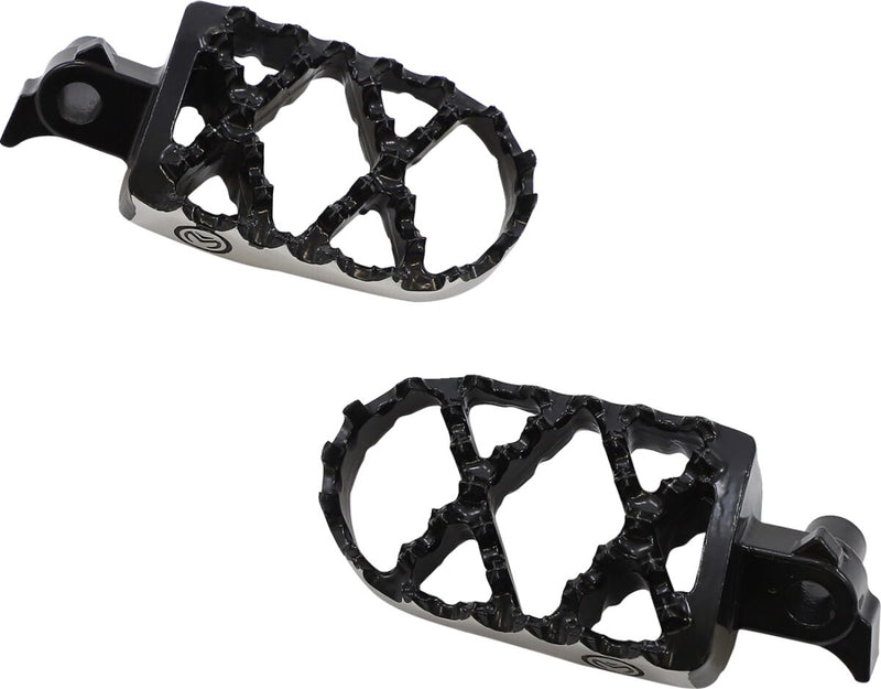 Moose Offroad Hard-parts Hybrid Foot Pegs - Front, Left, Right, Anodised, Black, Silver - STYZ-5