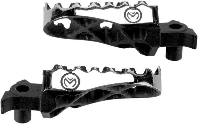 Moose Offroad Hard-parts Hybrid Foot Pegs - Front, Left, Right, Anodised, Black, Silver - STYZ-5
