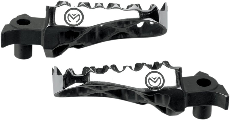 Moose Offroad Hard-parts Hybrid Foot Pegs - Front, Left, Right, Anodised, Black, Silver - STYZ-5B