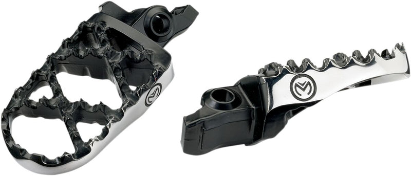Moose Offroad Hard-parts Hybrid Foot Pegs - Front, Left, Right, Anodised, Black, Silver - STDRZ-5B