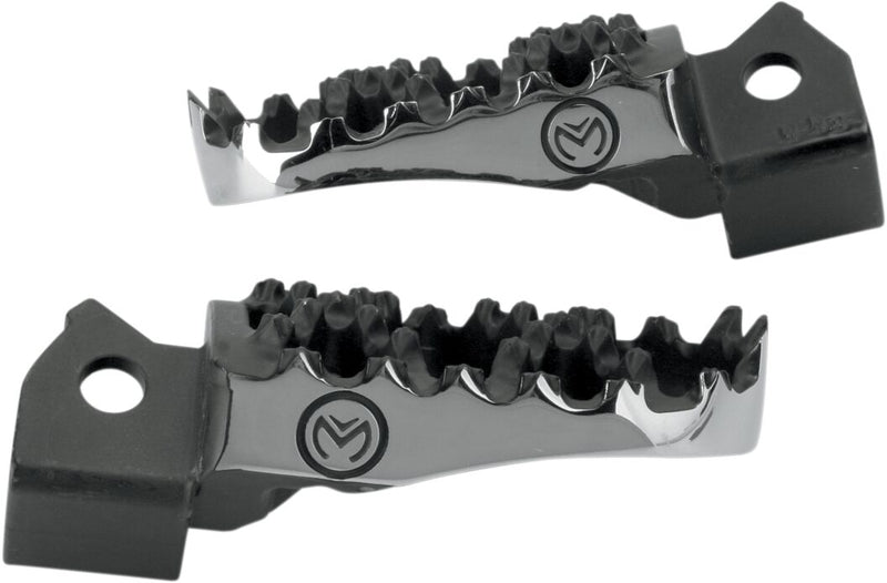 Moose Offroad Hard-parts Hybrid Foot Pegs - Front, Left, Right, Anodised, Black, Silver - STBMW