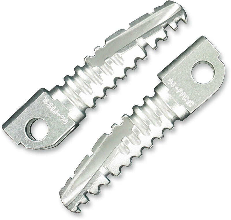 PSR SBK Pegs for OEM Footrests - Left, Right, Silver - 04-01200-21