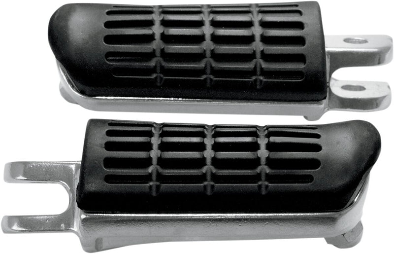 EMGO OEM-Style Replacement Foot Pegs - Black,  Silver