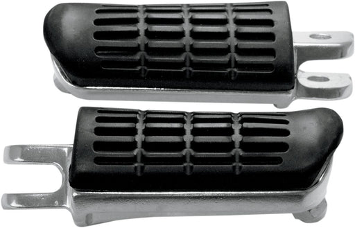 EMGO OEM-Style Replacement Foot Pegs - Black,  Silver