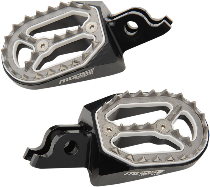 Moose Offroad Hard-parts Qualifier Foot Pegs - Black, Chrome - P17-14A4B