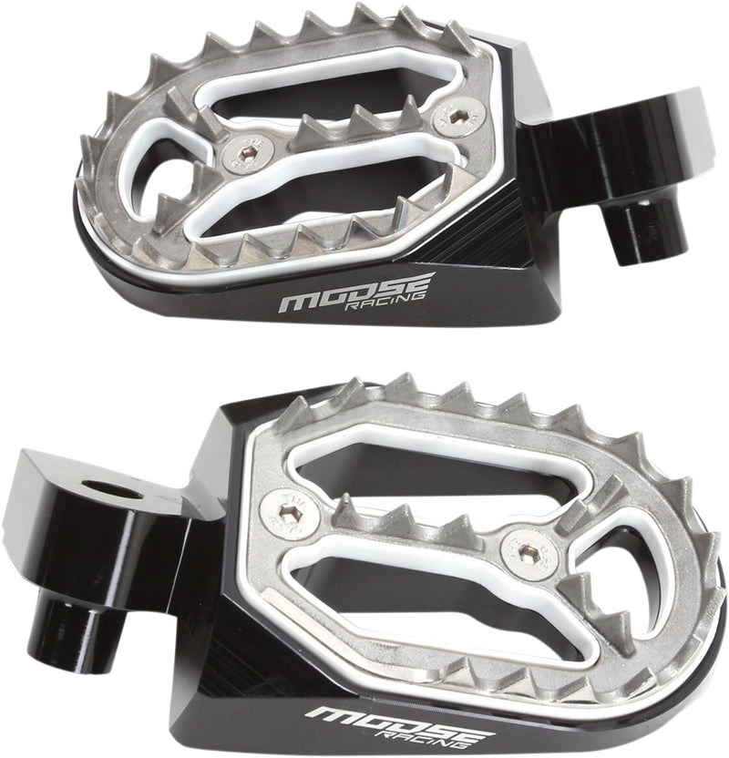 Moose Offroad Hard-parts Qualifier Foot Pegs - Black, Chrome - P17-44A6B