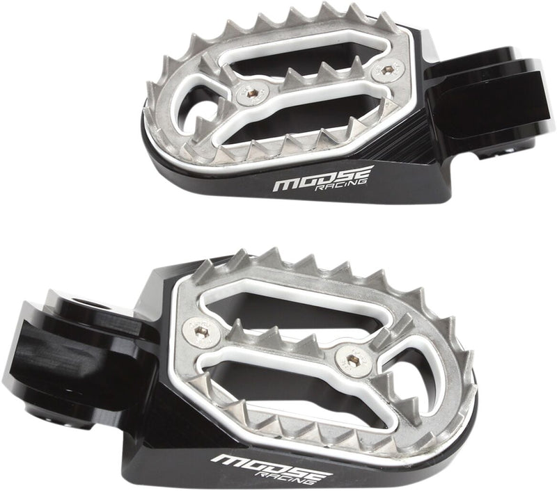 Moose Offroad Hard-parts Qualifier Foot Pegs - Black, Chrome - P17-54A3B