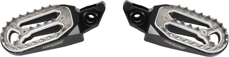 Moose Offroad Hard-parts Qualifier Foot Pegs - Black, Chrome, Silver