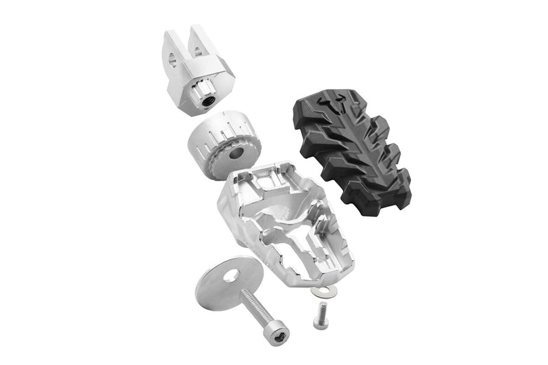 SW-Motech Evo Footrest - Left, Right, Black, Silver - FRS.08.112.10400/B