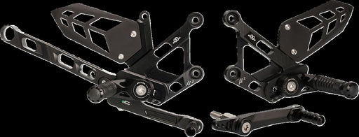 Gilles Tooling MUE2 Rearset - Anodised, Black, Silver, Folding - MUE2-Y02